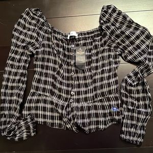 Hollister plaid shirt/blouse